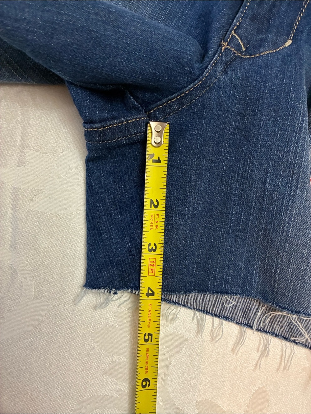 Women’s Old Navy Distressed Jean Cutoff Shorts with Patriotic Patches, W32 - Picture 8 of 16
